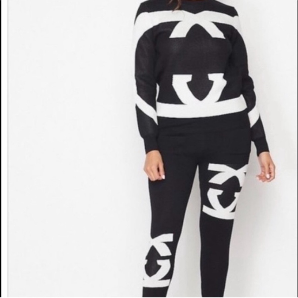 Black white 2pc set